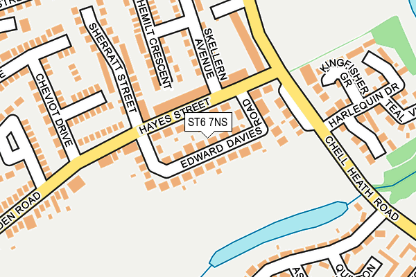 ST6 7NS map - OS OpenMap – Local (Ordnance Survey)