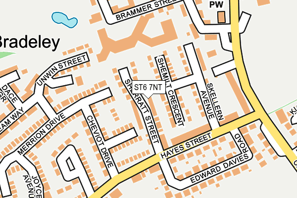 ST6 7NT map - OS OpenMap – Local (Ordnance Survey)