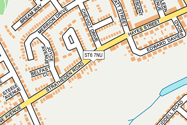 ST6 7NU map - OS OpenMap – Local (Ordnance Survey)