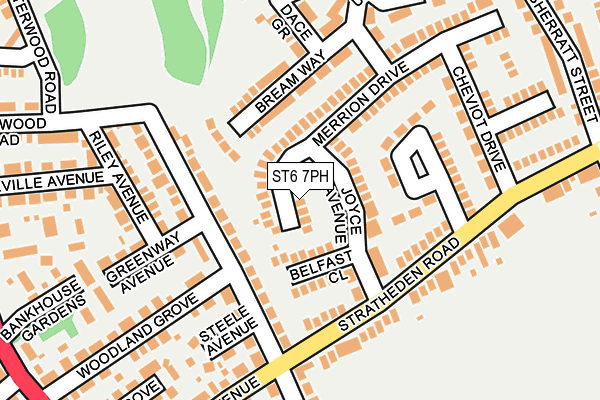 ST6 7PH map - OS OpenMap – Local (Ordnance Survey)