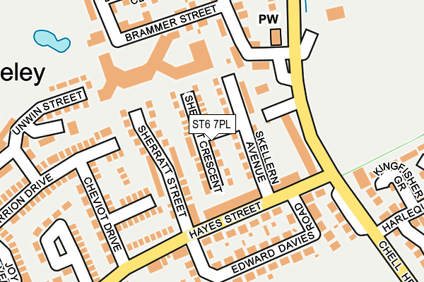 ST6 7PL map - OS OpenMap – Local (Ordnance Survey)