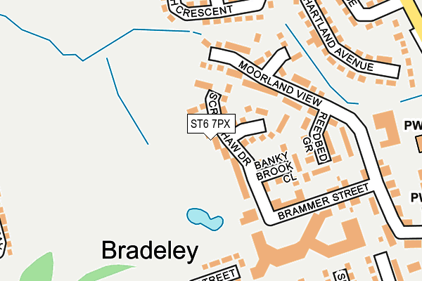 ST6 7PX map - OS OpenMap – Local (Ordnance Survey)