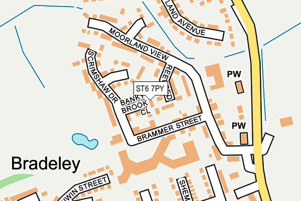 ST6 7PY map - OS OpenMap – Local (Ordnance Survey)