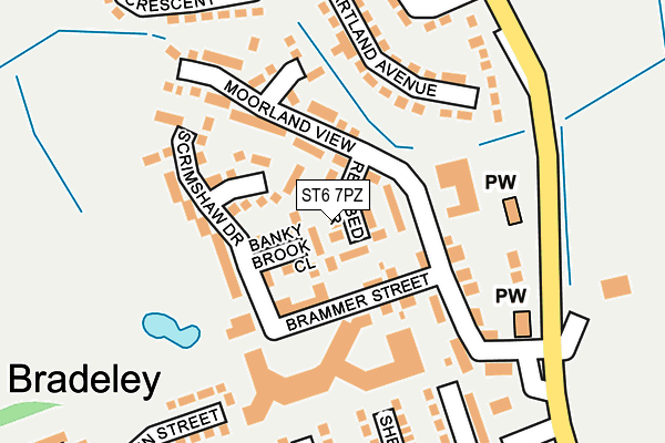 ST6 7PZ map - OS OpenMap – Local (Ordnance Survey)