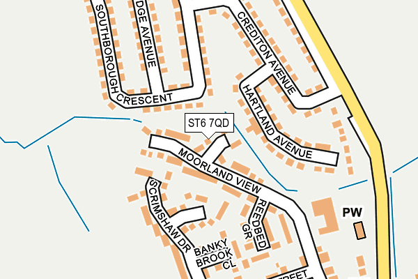 ST6 7QD map - OS OpenMap – Local (Ordnance Survey)