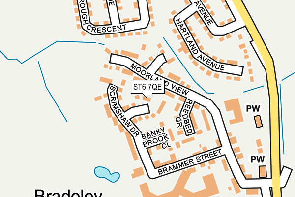 ST6 7QE map - OS OpenMap – Local (Ordnance Survey)