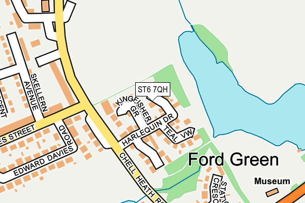 ST6 7QH map - OS OpenMap – Local (Ordnance Survey)