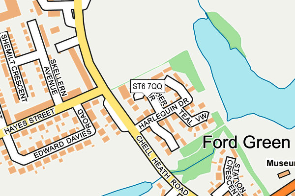 ST6 7QQ map - OS OpenMap – Local (Ordnance Survey)