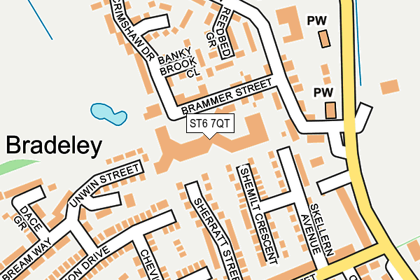 ST6 7QT map - OS OpenMap – Local (Ordnance Survey)