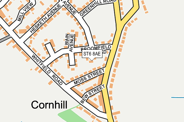 ST6 8AE map - OS OpenMap – Local (Ordnance Survey)