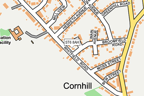 ST6 8AH map - OS OpenMap – Local (Ordnance Survey)