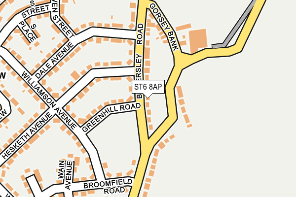 ST6 8AP map - OS OpenMap – Local (Ordnance Survey)