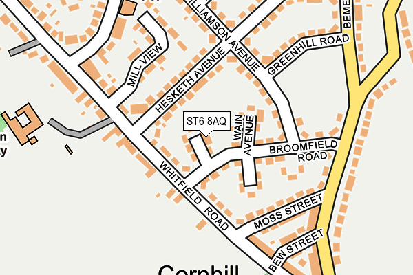 ST6 8AQ map - OS OpenMap – Local (Ordnance Survey)