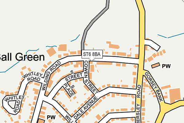 ST6 8BA map - OS OpenMap – Local (Ordnance Survey)