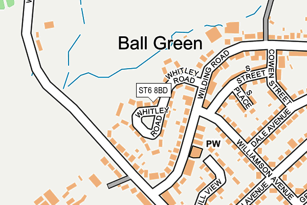 ST6 8BD map - OS OpenMap – Local (Ordnance Survey)