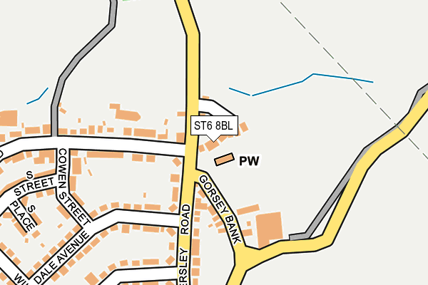 ST6 8BL map - OS OpenMap – Local (Ordnance Survey)