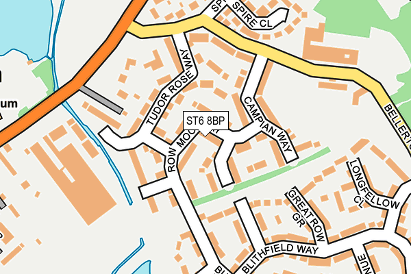 ST6 8BP map - OS OpenMap – Local (Ordnance Survey)