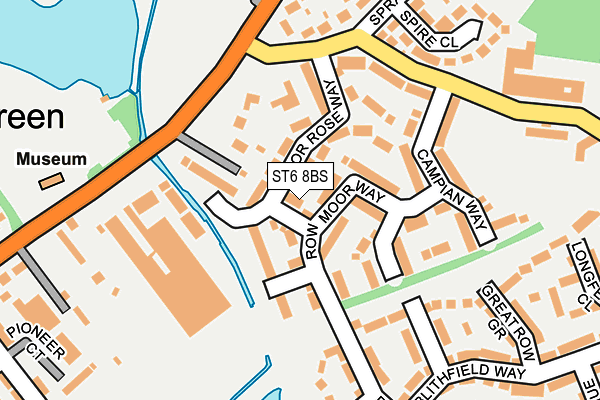 ST6 8BS map - OS OpenMap – Local (Ordnance Survey)