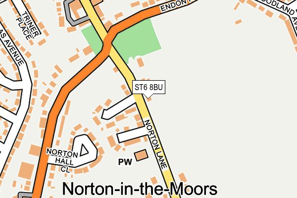 ST6 8BU map - OS OpenMap – Local (Ordnance Survey)