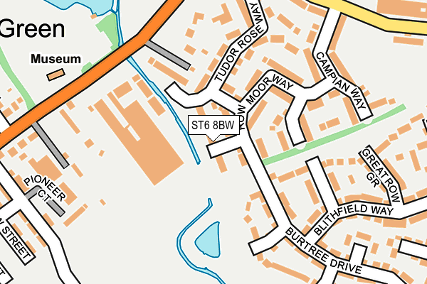 ST6 8BW map - OS OpenMap – Local (Ordnance Survey)