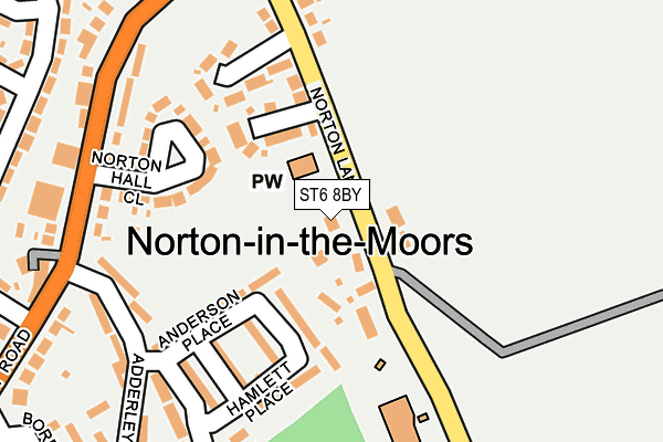 ST6 8BY map - OS OpenMap – Local (Ordnance Survey)