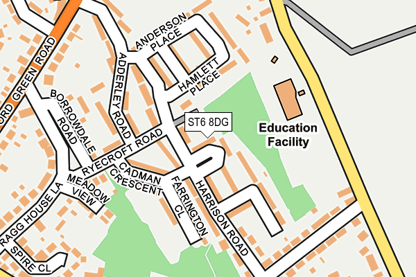 ST6 8DG map - OS OpenMap – Local (Ordnance Survey)