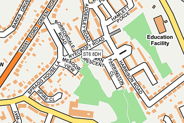 ST6 8DH map - OS OpenMap – Local (Ordnance Survey)