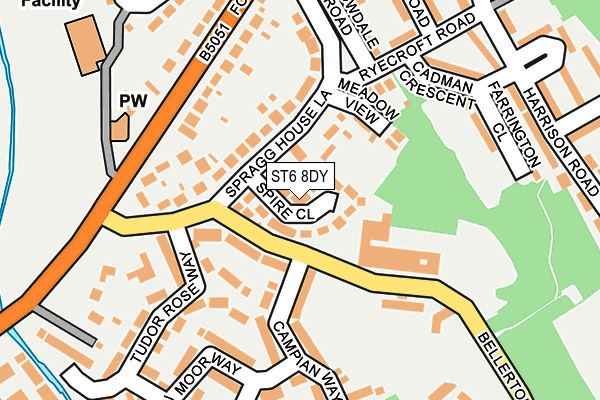 ST6 8DY map - OS OpenMap – Local (Ordnance Survey)