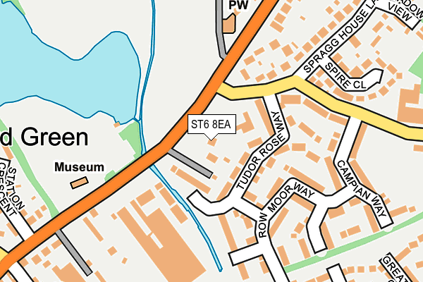 ST6 8EA map - OS OpenMap – Local (Ordnance Survey)