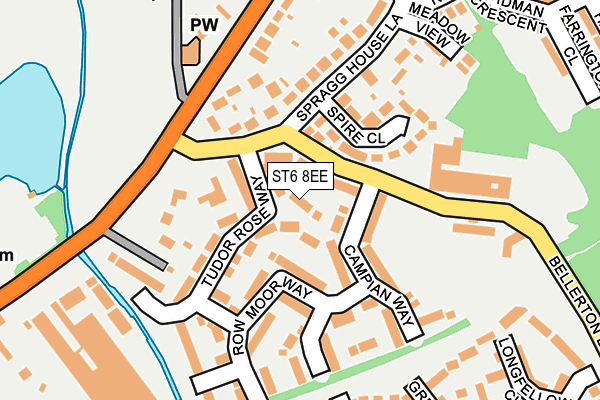 ST6 8EE map - OS OpenMap – Local (Ordnance Survey)