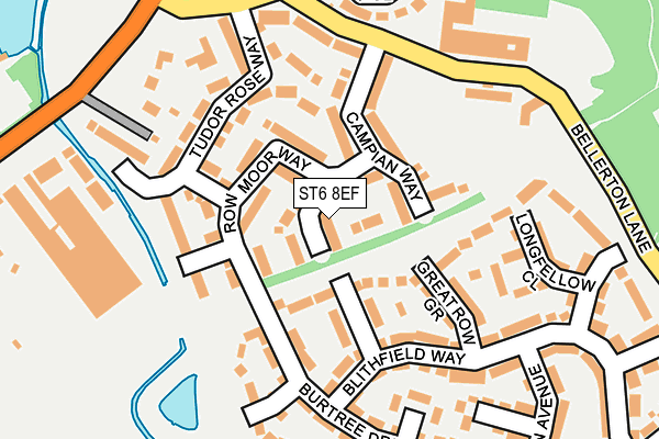 ST6 8EF map - OS OpenMap – Local (Ordnance Survey)