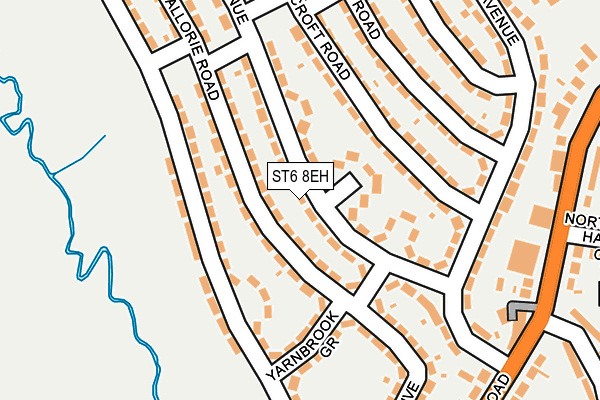 ST6 8EH map - OS OpenMap – Local (Ordnance Survey)