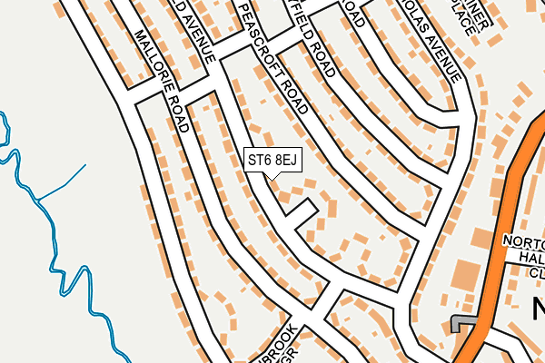 ST6 8EJ map - OS OpenMap – Local (Ordnance Survey)