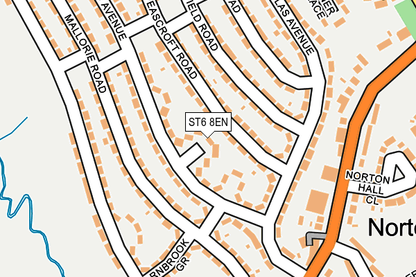 ST6 8EN map - OS OpenMap – Local (Ordnance Survey)