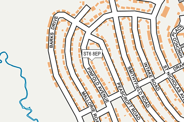 ST6 8EP map - OS OpenMap – Local (Ordnance Survey)
