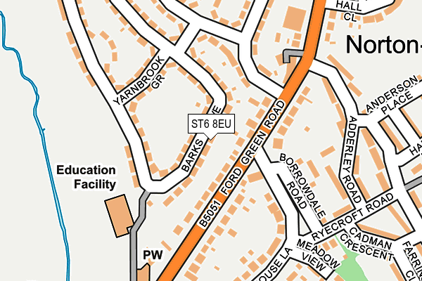 ST6 8EU map - OS OpenMap – Local (Ordnance Survey)