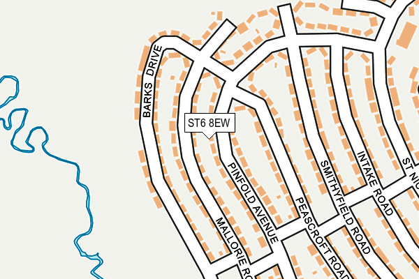 ST6 8EW map - OS OpenMap – Local (Ordnance Survey)