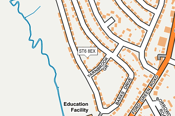 ST6 8EX map - OS OpenMap – Local (Ordnance Survey)