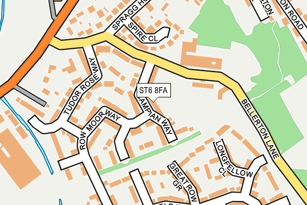 ST6 8FA map - OS OpenMap – Local (Ordnance Survey)