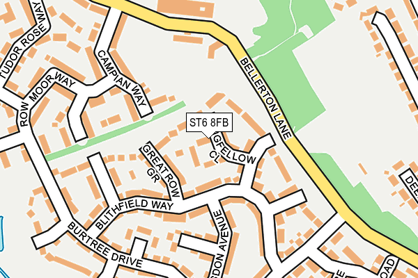 ST6 8FB map - OS OpenMap – Local (Ordnance Survey)