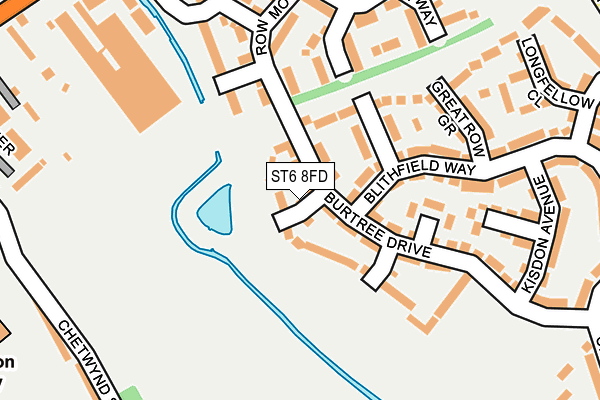 ST6 8FD map - OS OpenMap – Local (Ordnance Survey)