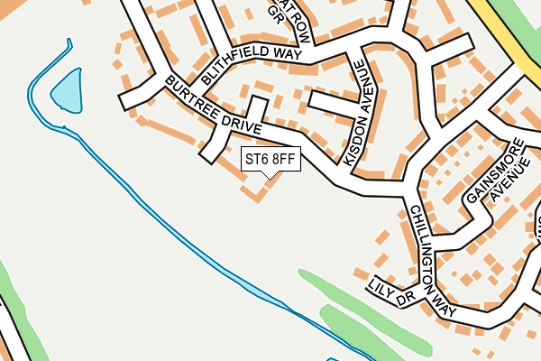 ST6 8FF map - OS OpenMap – Local (Ordnance Survey)
