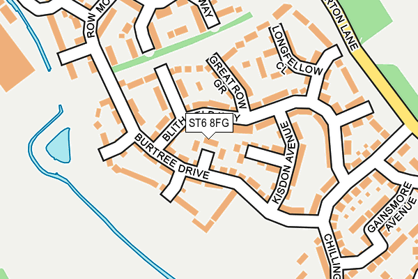 ST6 8FG map - OS OpenMap – Local (Ordnance Survey)