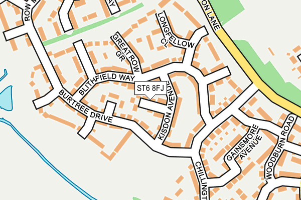 ST6 8FJ map - OS OpenMap – Local (Ordnance Survey)