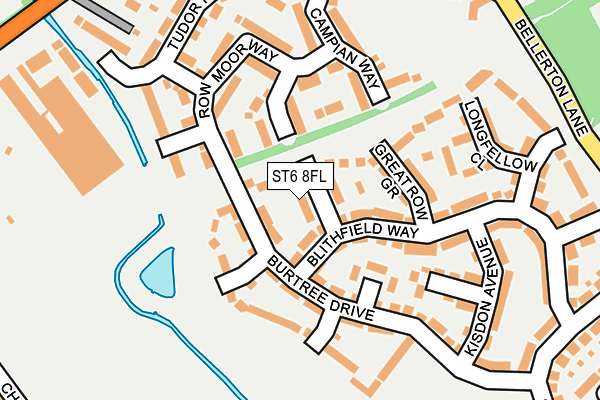 ST6 8FL map - OS OpenMap – Local (Ordnance Survey)