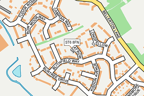 ST6 8FN map - OS OpenMap – Local (Ordnance Survey)