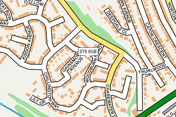 ST6 8GB map - OS OpenMap – Local (Ordnance Survey)