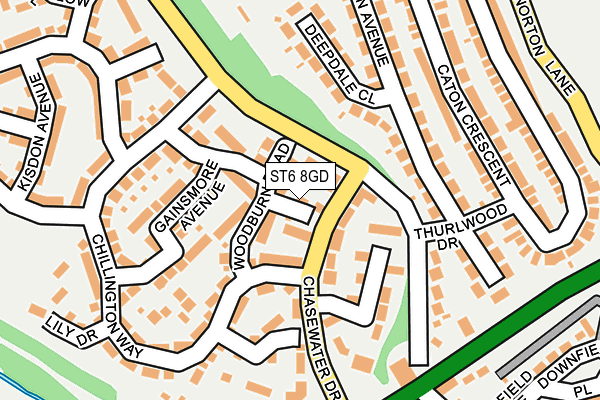 ST6 8GD map - OS OpenMap – Local (Ordnance Survey)