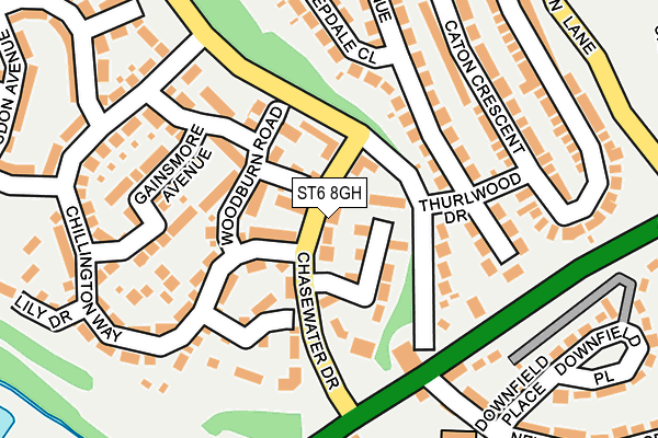 ST6 8GH map - OS OpenMap – Local (Ordnance Survey)