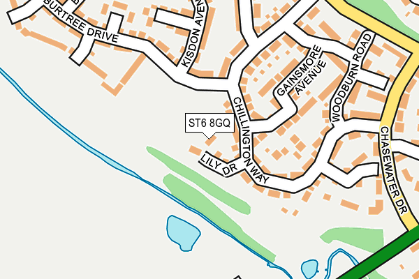 ST6 8GQ map - OS OpenMap – Local (Ordnance Survey)